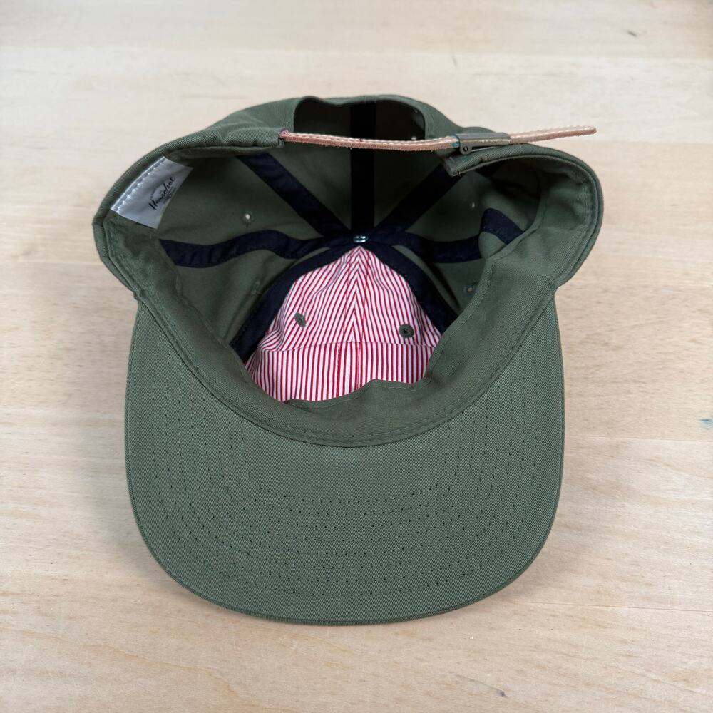 Herschel Supply Company Hat Olive Green leather strap Glenwood series - Picture 8 of 9